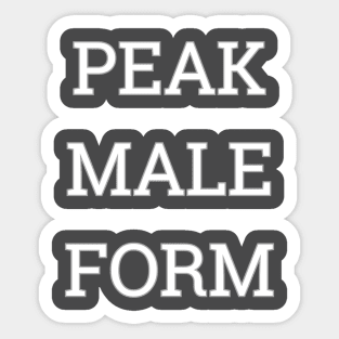 Peak Male Form Sticker